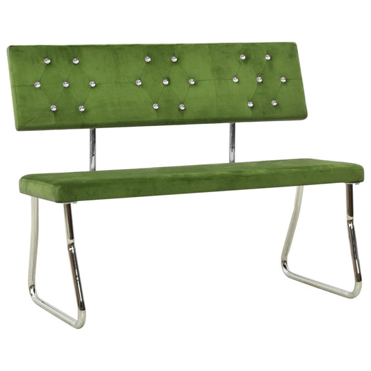 Lavica 110 cm svetlo-zelená zamatová
