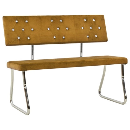 Lavica 110 cm hnedá zamatová