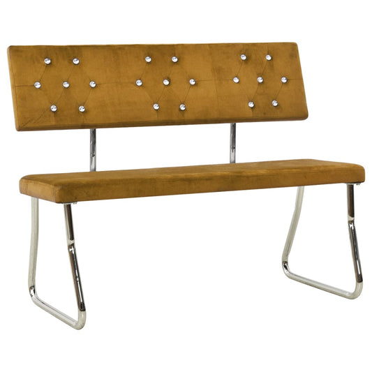 Lavica 110 cm hnedá zamatová