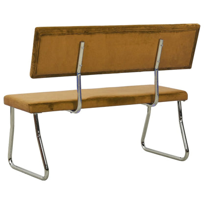 Lavica 110 cm hnedá zamatová
