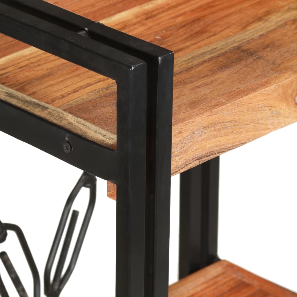 Knižnica S 3 Policami 60X30X Akáciový Masív