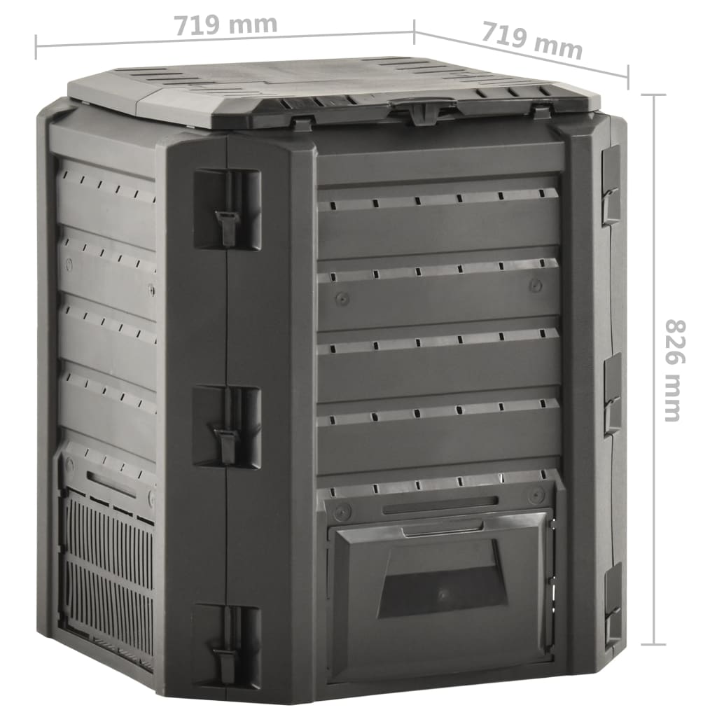 Záhradný Kompostér Čierny