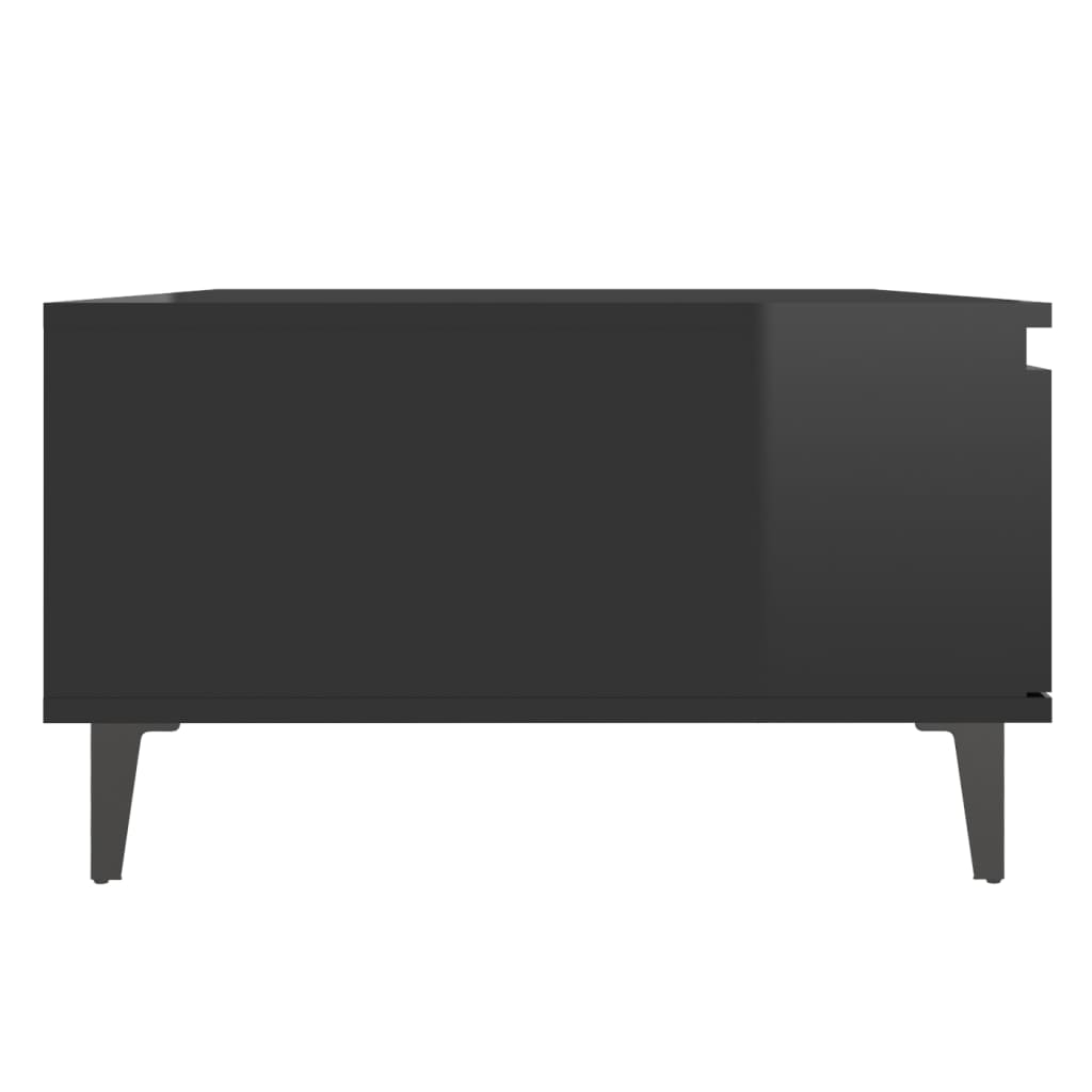 Konferenčný stolík lesklý čierny 90x60x35 cm drevotrieska
