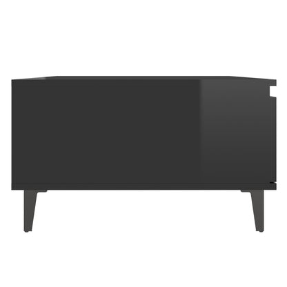 Konferenčný stolík lesklý čierny 90x60x35 cm drevotrieska