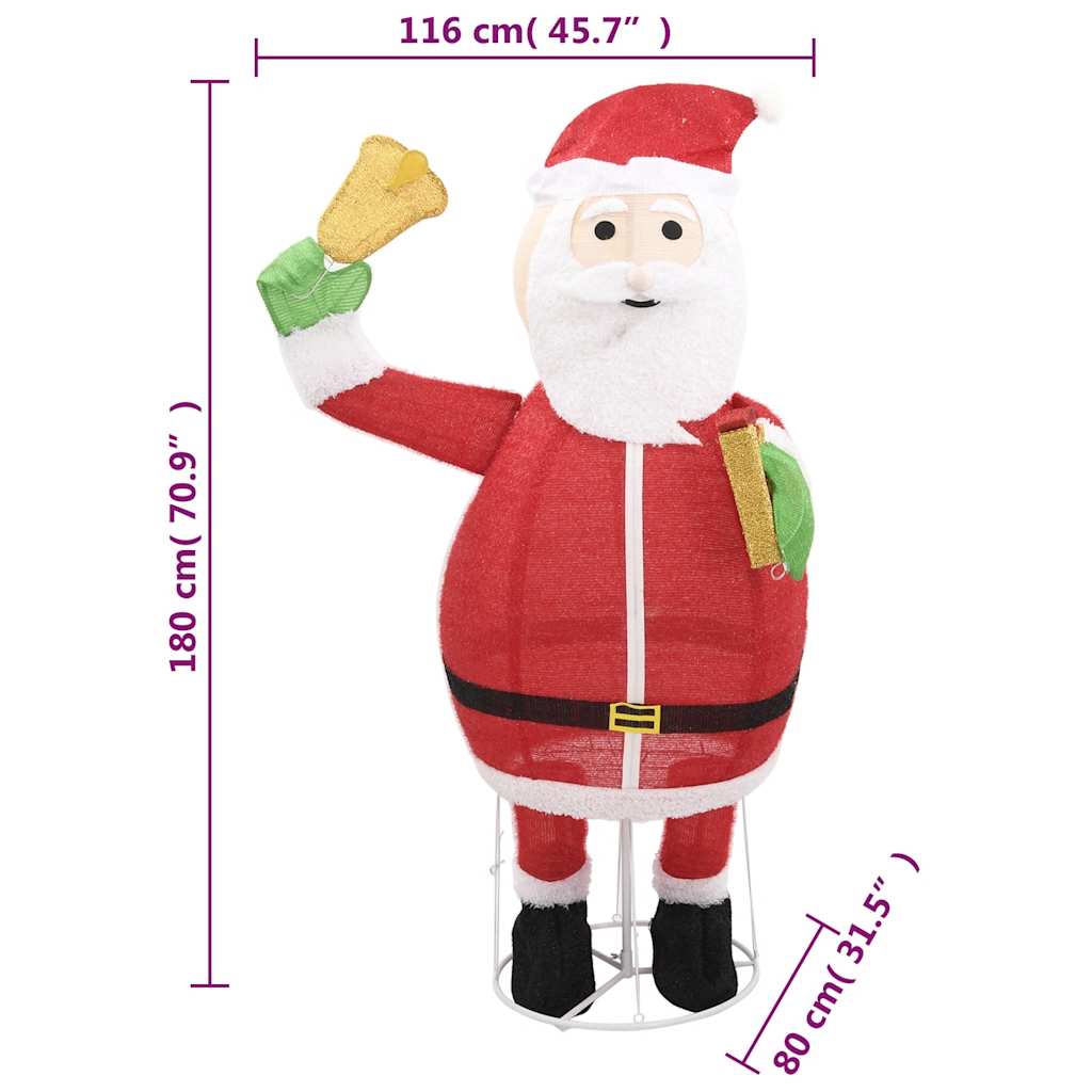 Dekoratívny Vianočný Santa Claus S Led, Luxusná Látka 180 Cm