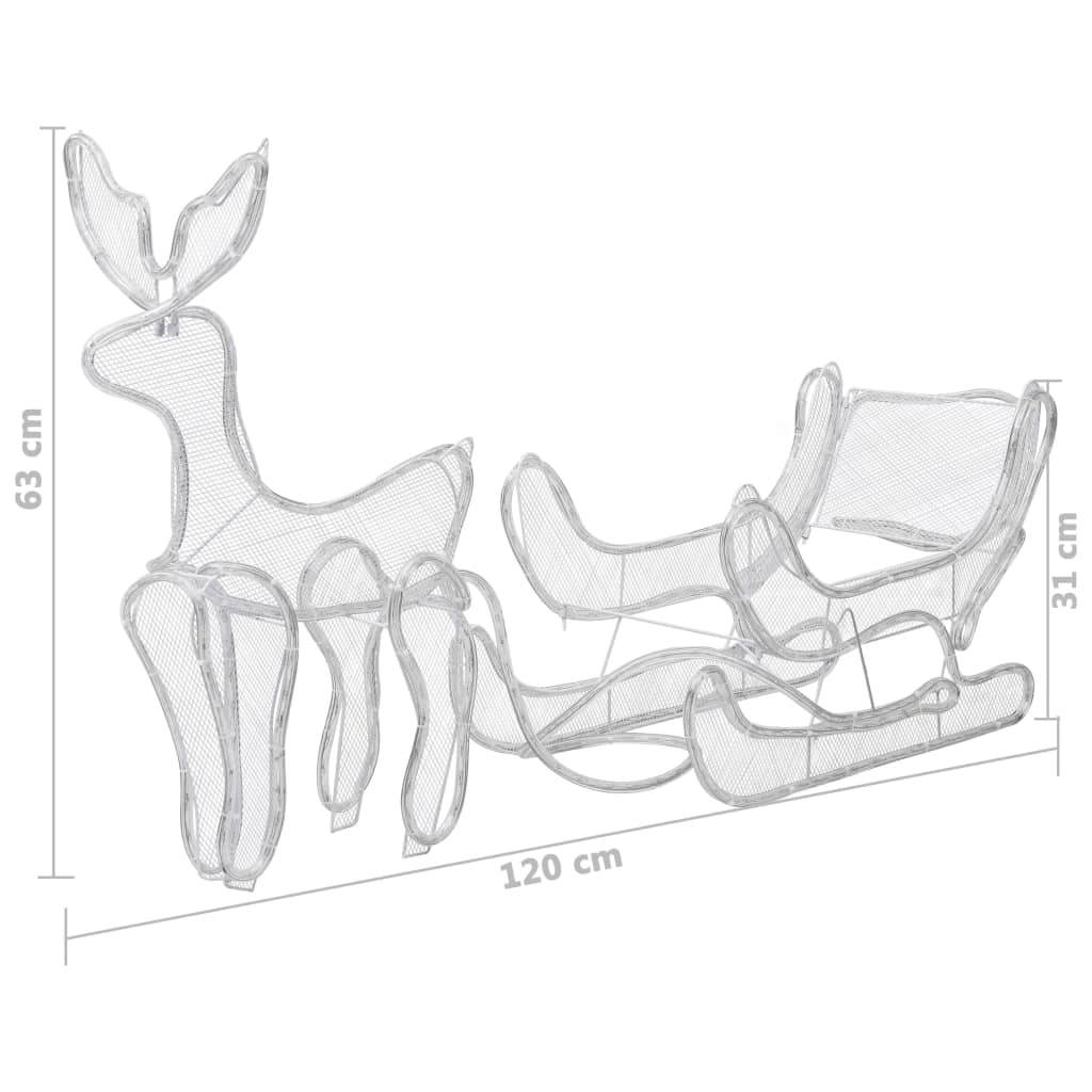 Vianočná Svetelná Dekorácia, Sob A Sane So Sieťkou 432 Led