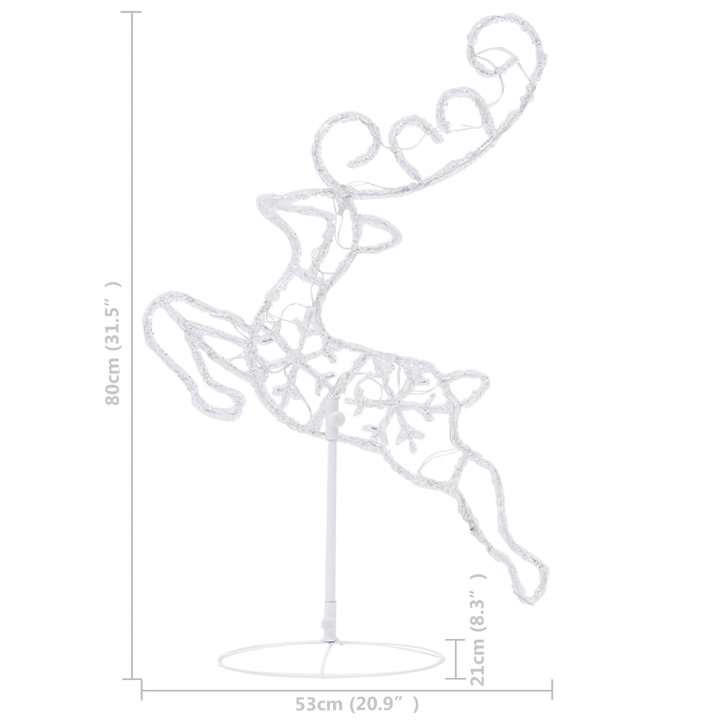 Akrylový Vianočný Lietajúci Sob A Sane 260X21X87 Cm