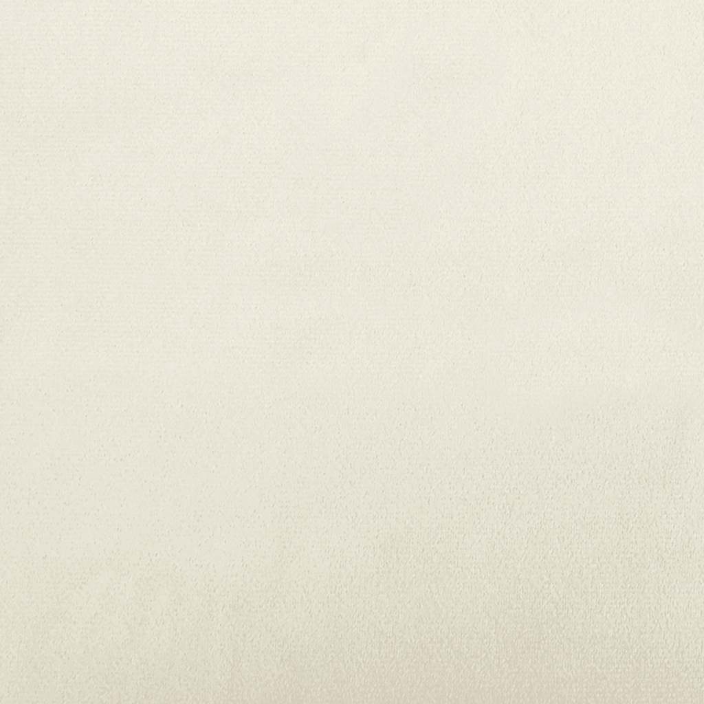 Relaxačné Kreslo Krémovo-Biele Zamat