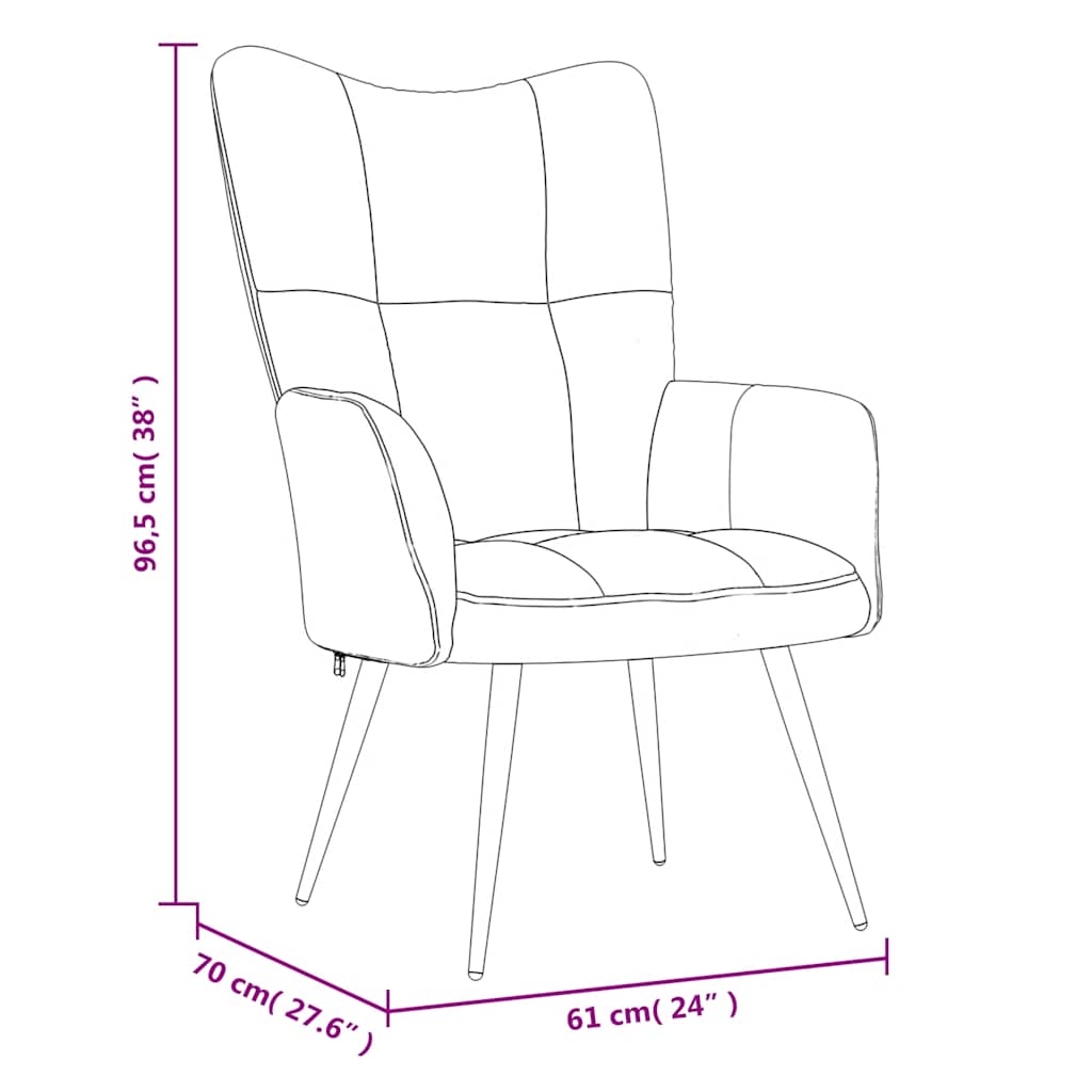 Relaxačné Kreslo Tmavosivé Zamat