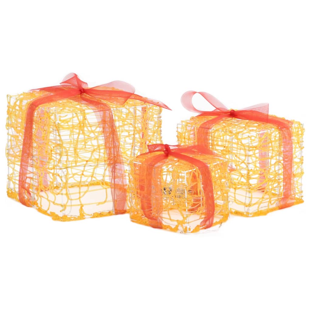 Dekoratívne Akrylové Darčekové Krabičky 3 Ks Teplé Biele