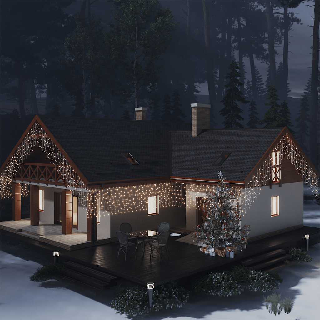 Led Záclonové Svetlá Cencúle 10 M 400 Led 8 Funkcií