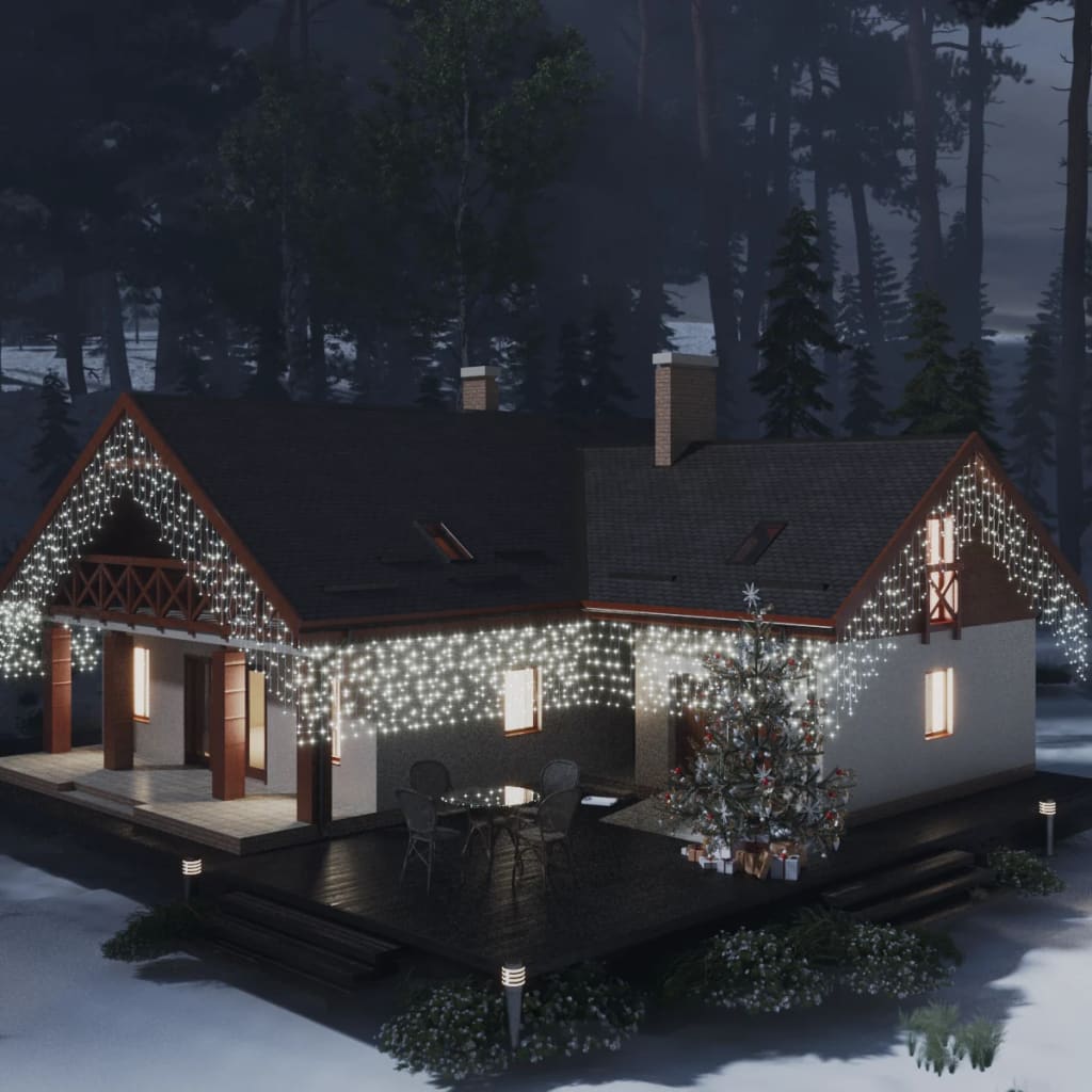 Led Záclonové Svetlá Cencúle 10 M 400 Led 8 Funkcií