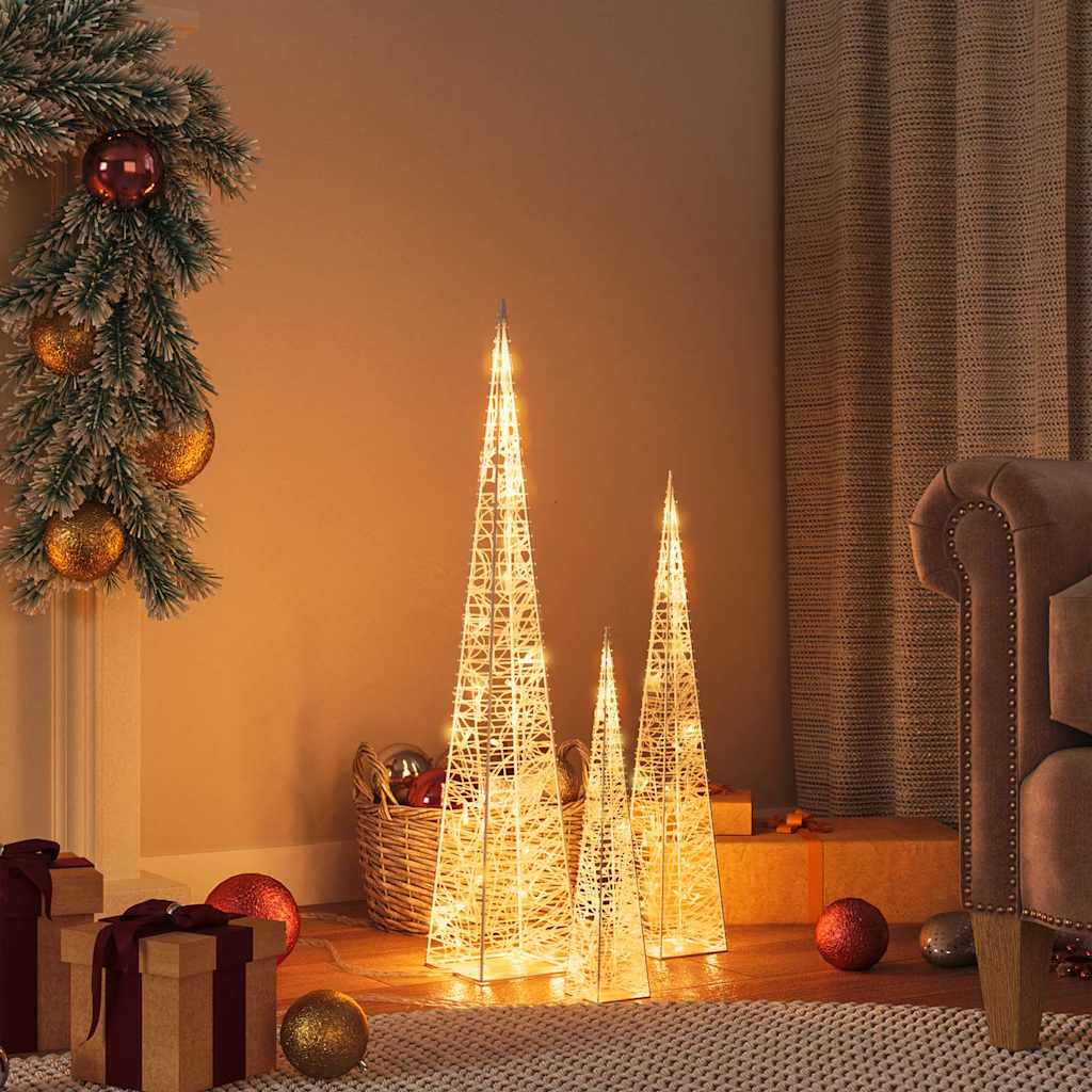 Akrylový Dekoratívny Svetelný Led Kužeľ, Modrý