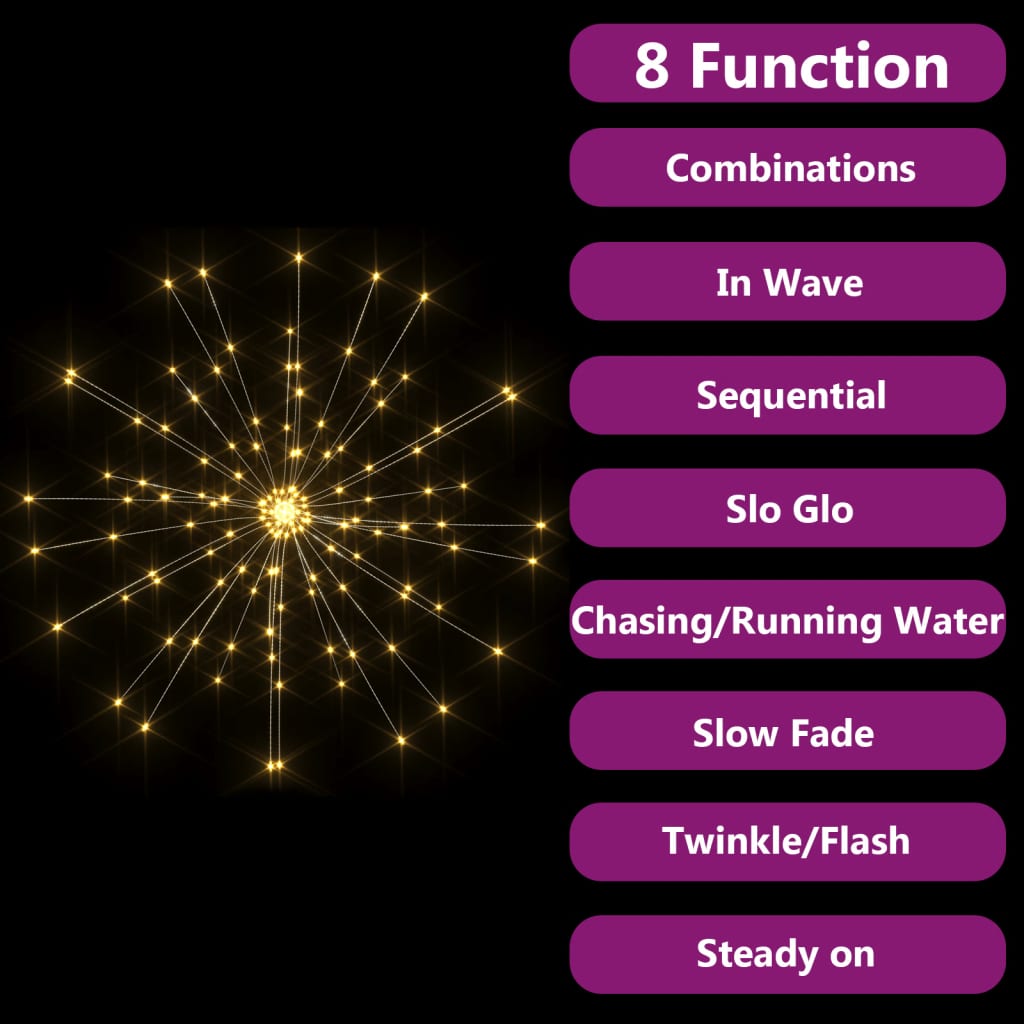 Vonkajšie Vianočné Prskavky 2 Ks, 20 Cm, 280 Led