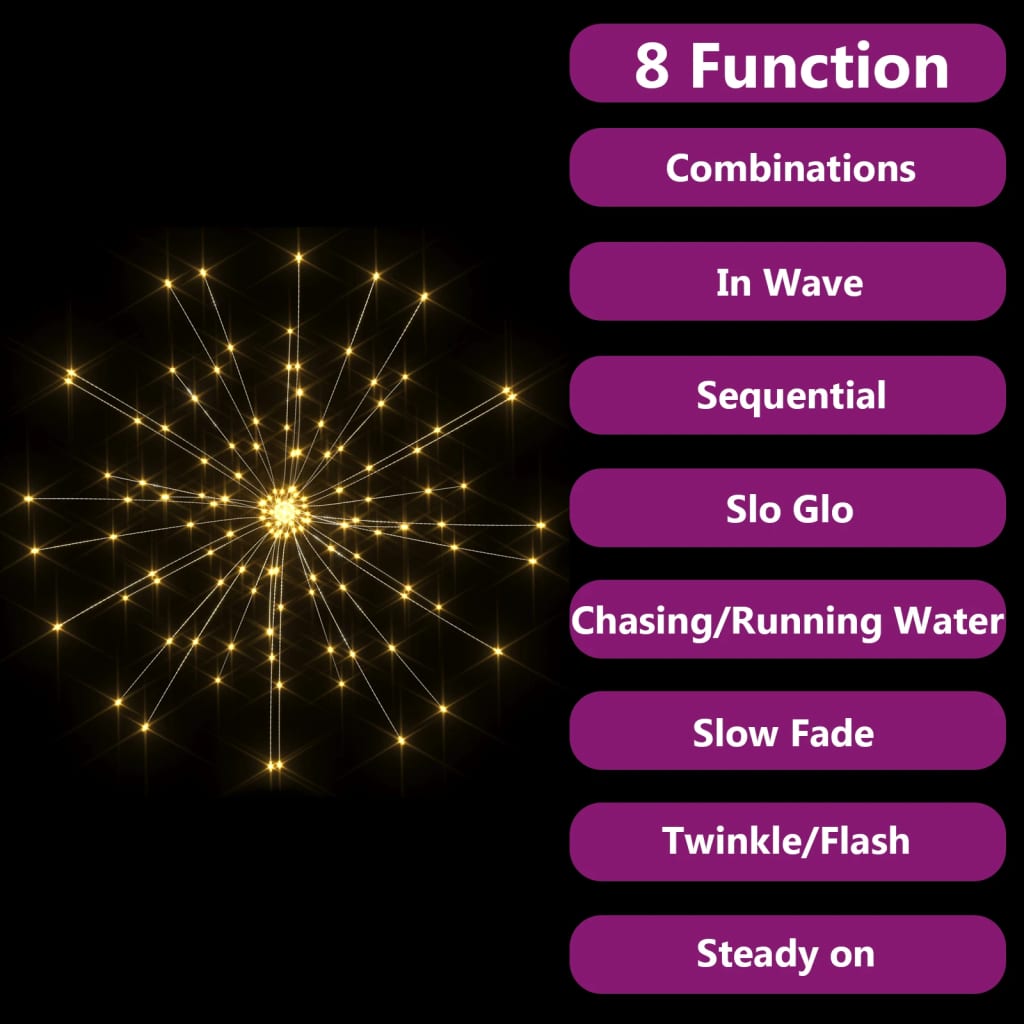 Vonkajšie Vianočné Prskavky 10 Ks, 20 Cm, 1400 Led