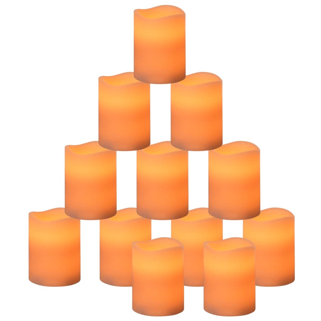 Bezplameňové Led Sviečky S Diaľkovým Ovládaním 24 Ks Biela