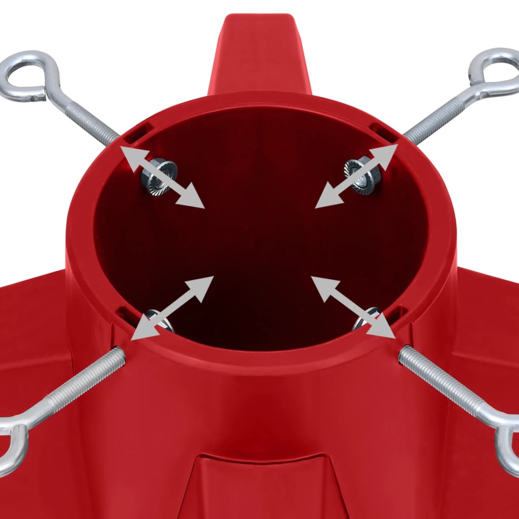 Stojan Na Vianočný Stromček Červený 55,5X55,5X15 Cm