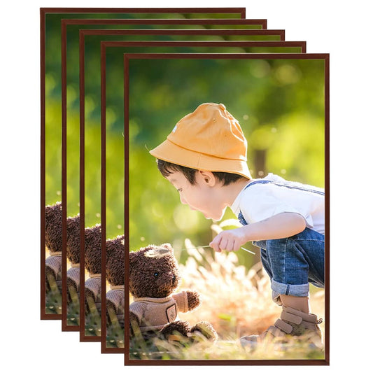 Fotorámiky na stenu alebo stôl 5 ks bronzové 70x90 cm MDF