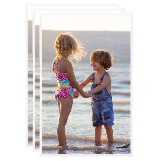 Fotorámiky na stôl, koláž 3 ks, biele 13x18 cm, MDF
