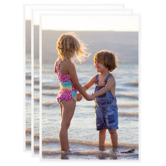 Fotorámiky na stenu alebo stôl 3 ks biela 21x29,7 cm MDF