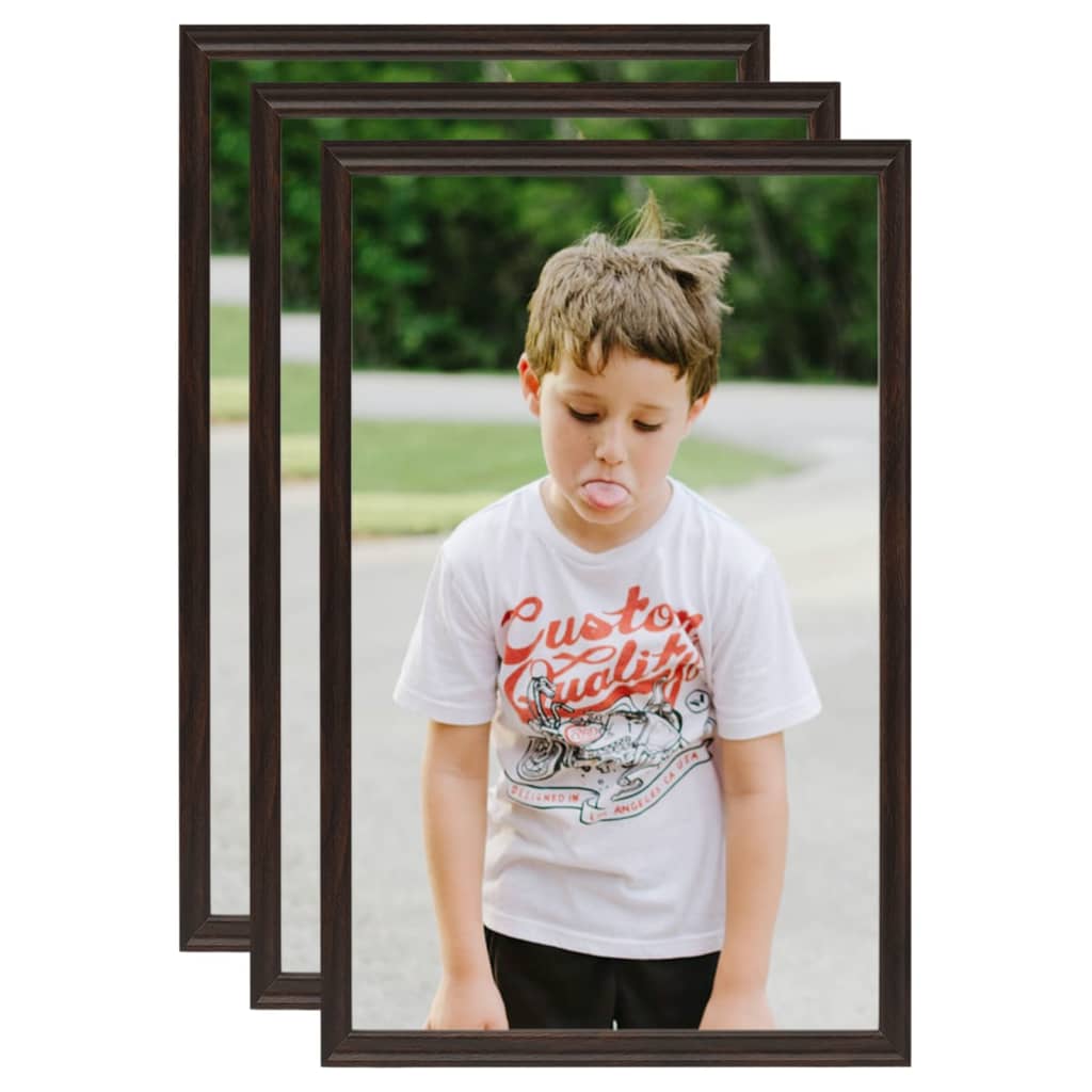 Fotorámiky Na Stôl, Koláž 3 Ks, Čierne , Mdf