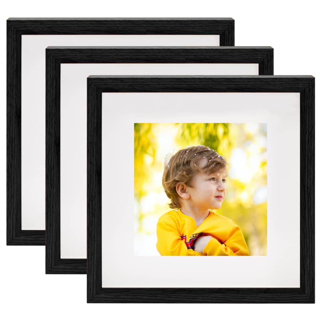 3D Fotorámiky 3 Ks Čierne Na 13X13 Cm Obrázok