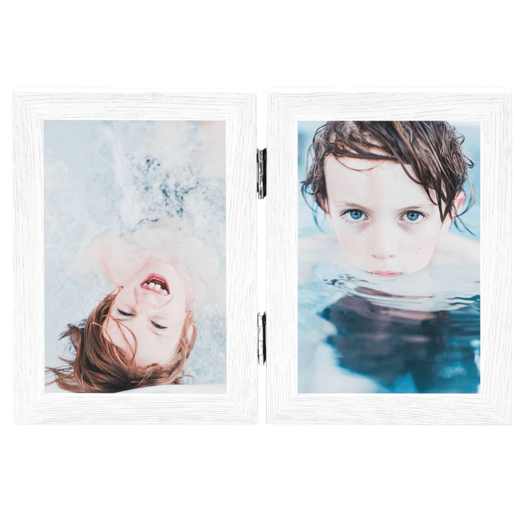 Dvojitý Fotorámik Kolážový Biely
