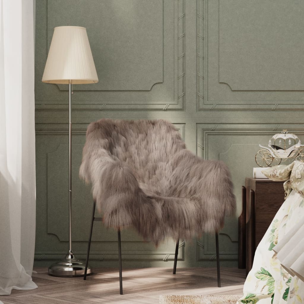 Prehoz Na Stoličku Z Islandskej Ovčej Kože, Krémový 70X110 Cm