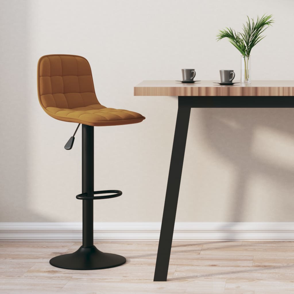 Barová Stolička Bledosivá Zamatová