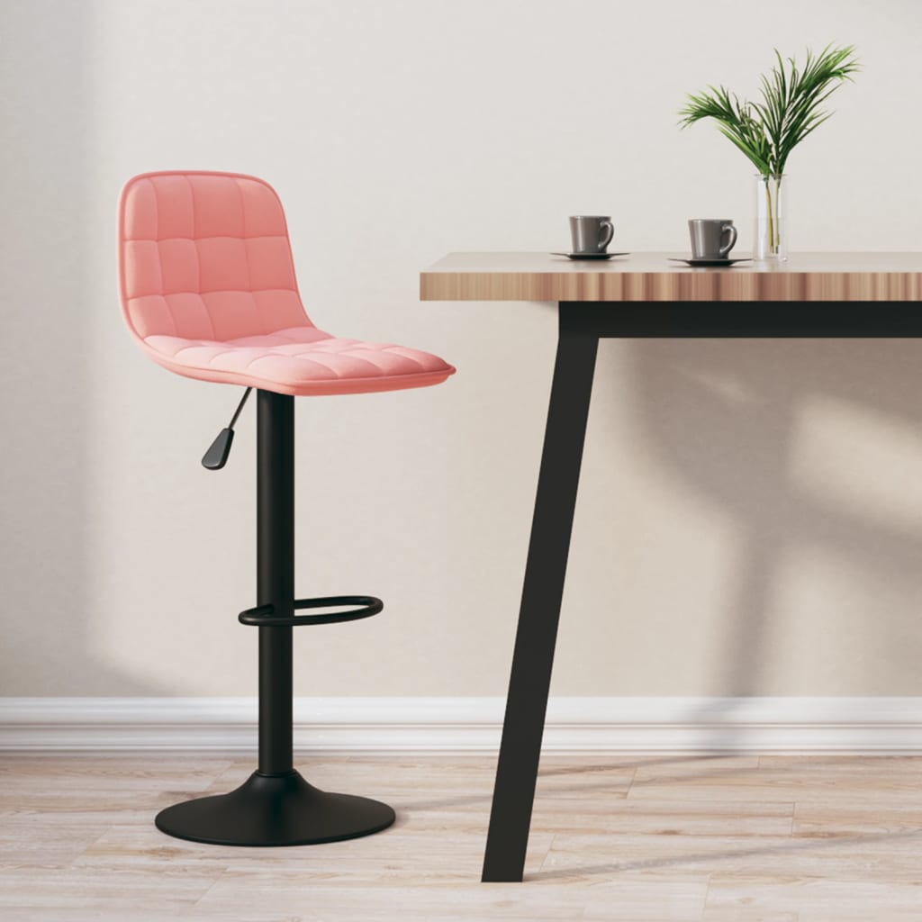 Barová Stolička Bledosivá Zamatová