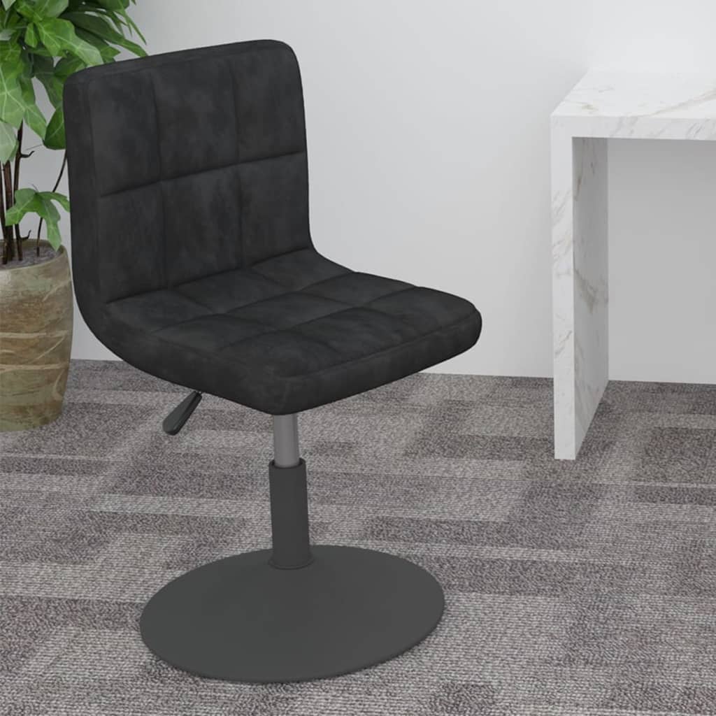 Otočná Barová Stolička Tmavosivá Zamatová