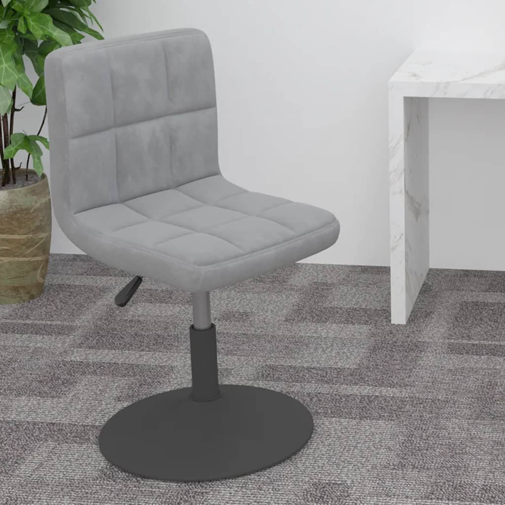 Otočná Barová Stolička Tmavosivá Zamatová