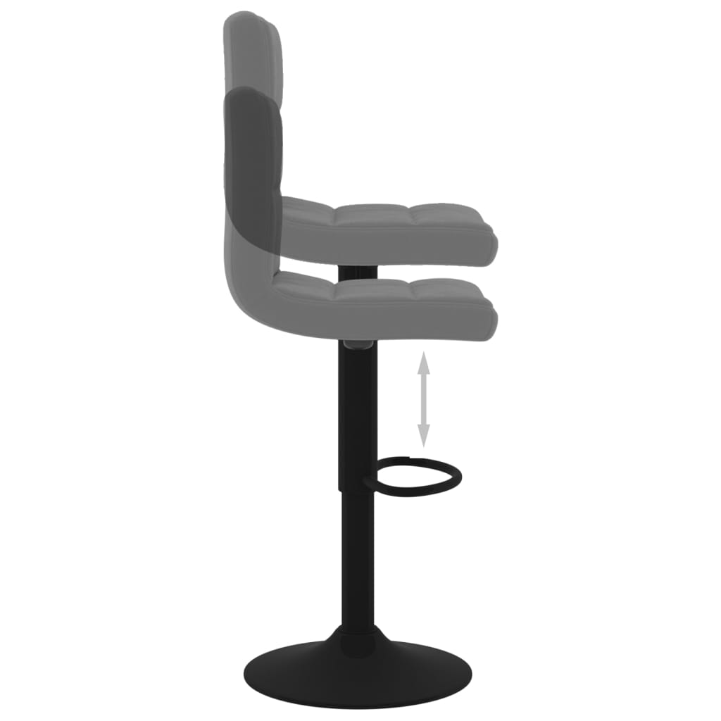 Barová Stolička Tmavo-Sivá Zamatová