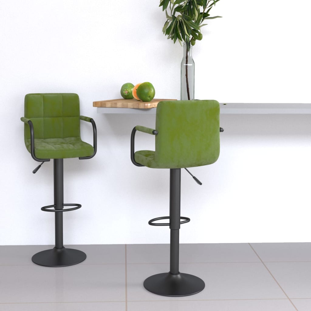 Barové Stoličky 2 Ks Bledosivé Zamatové