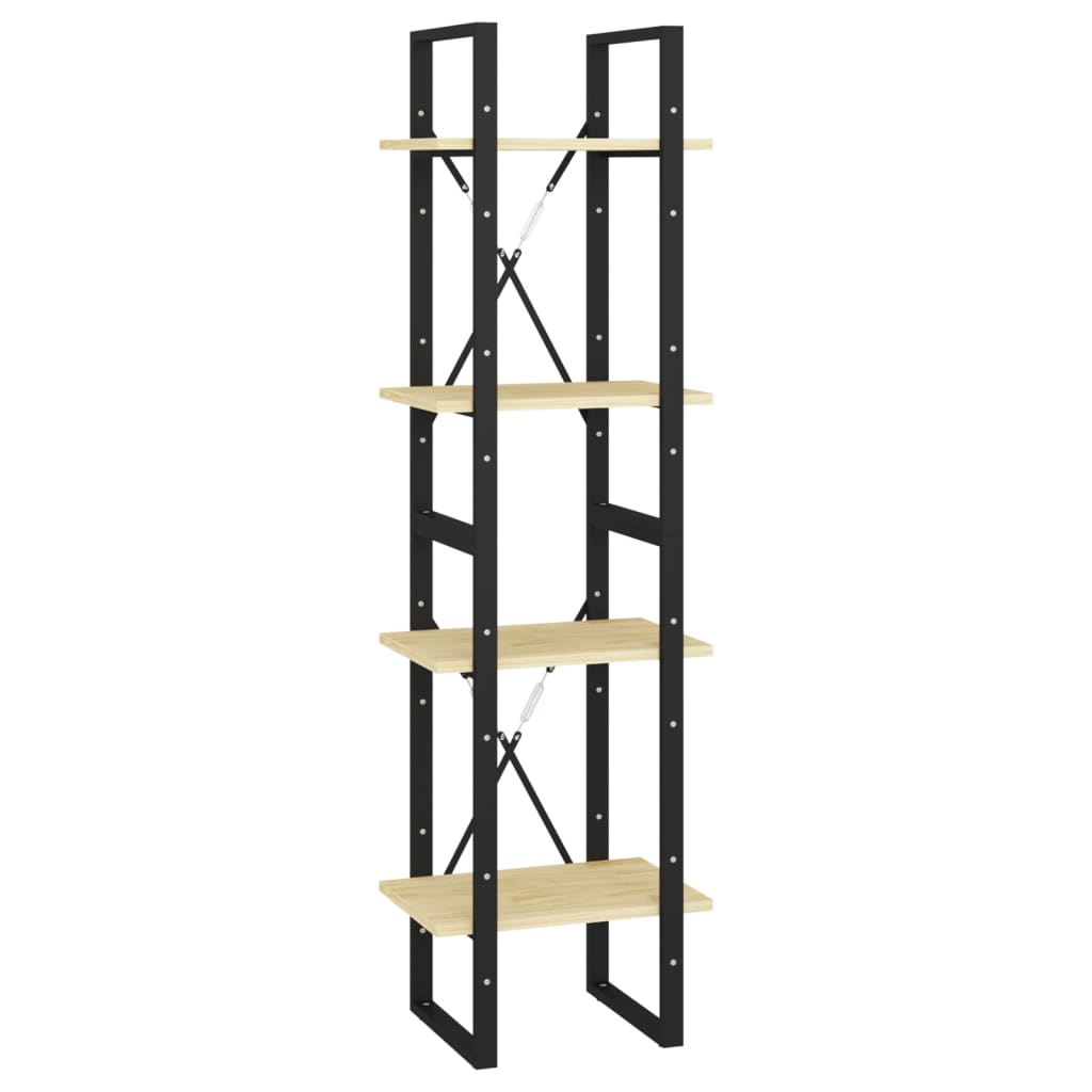 Knižnica So 4 Policami 40X30X, Borovicový Masív