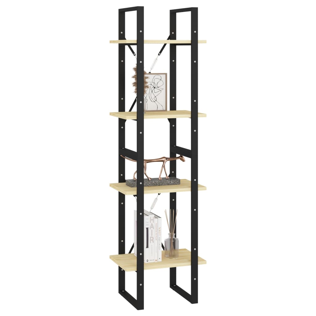 Knižnica So 4 Policami 40X30X, Borovicový Masív