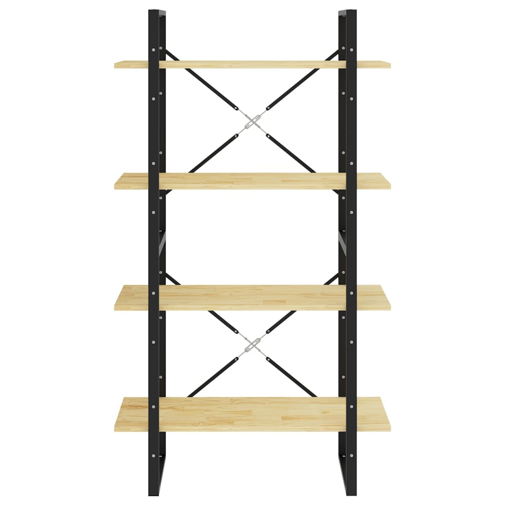 Knižnica So 4 Policami 80X30X, Borovicový Masív