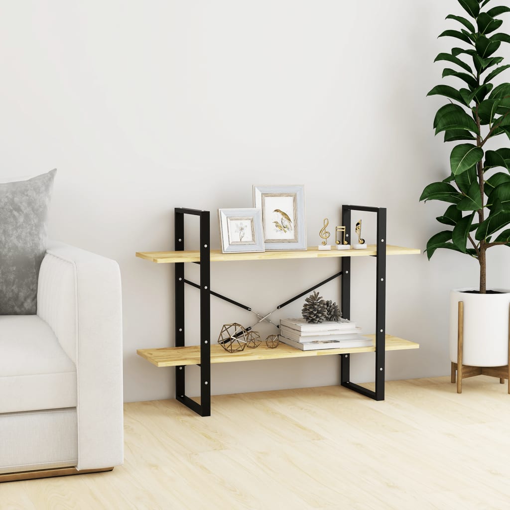 Knižnica So 4 Policami 100X30X, Borovicový Masív