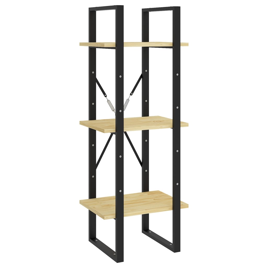 Knižnica S 3 Policami 40X30X, Borovicový Masív