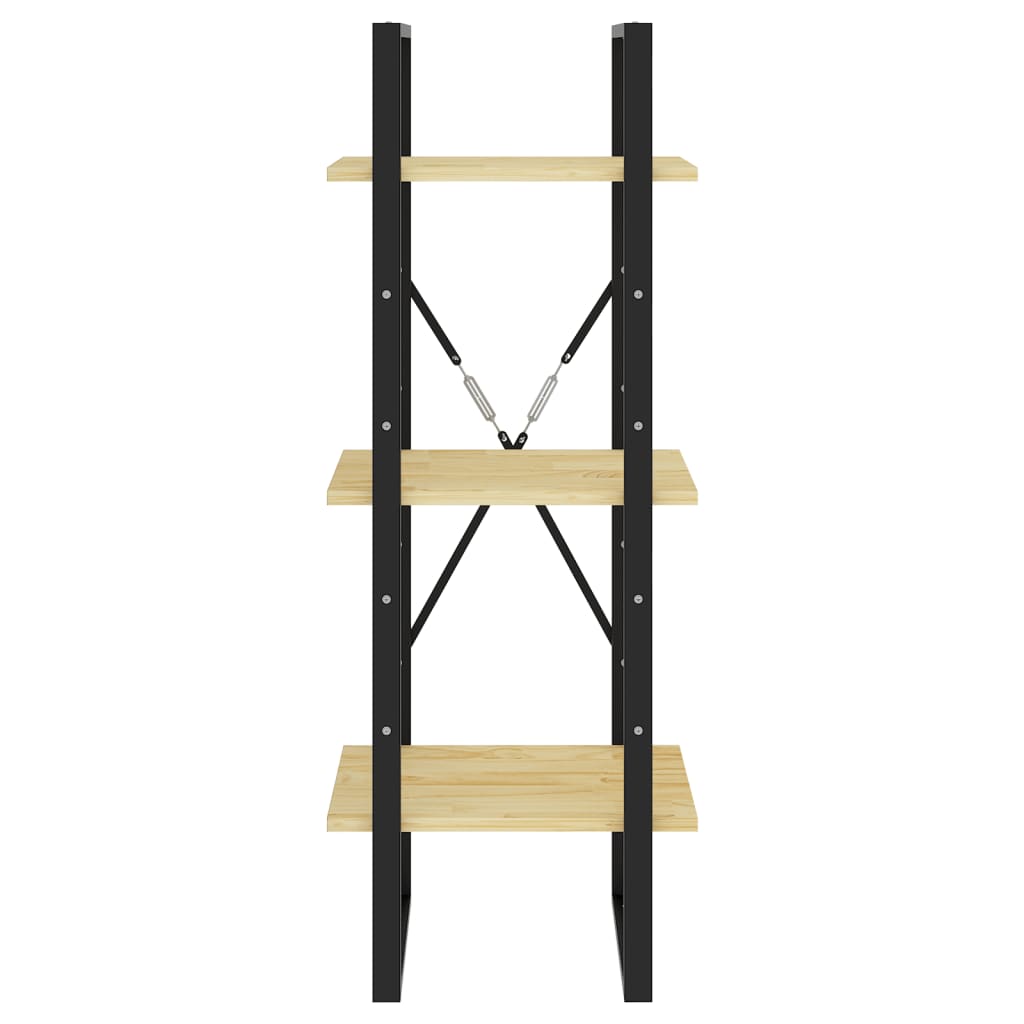 Knižnica S 3 Policami 40X30X, Borovicový Masív
