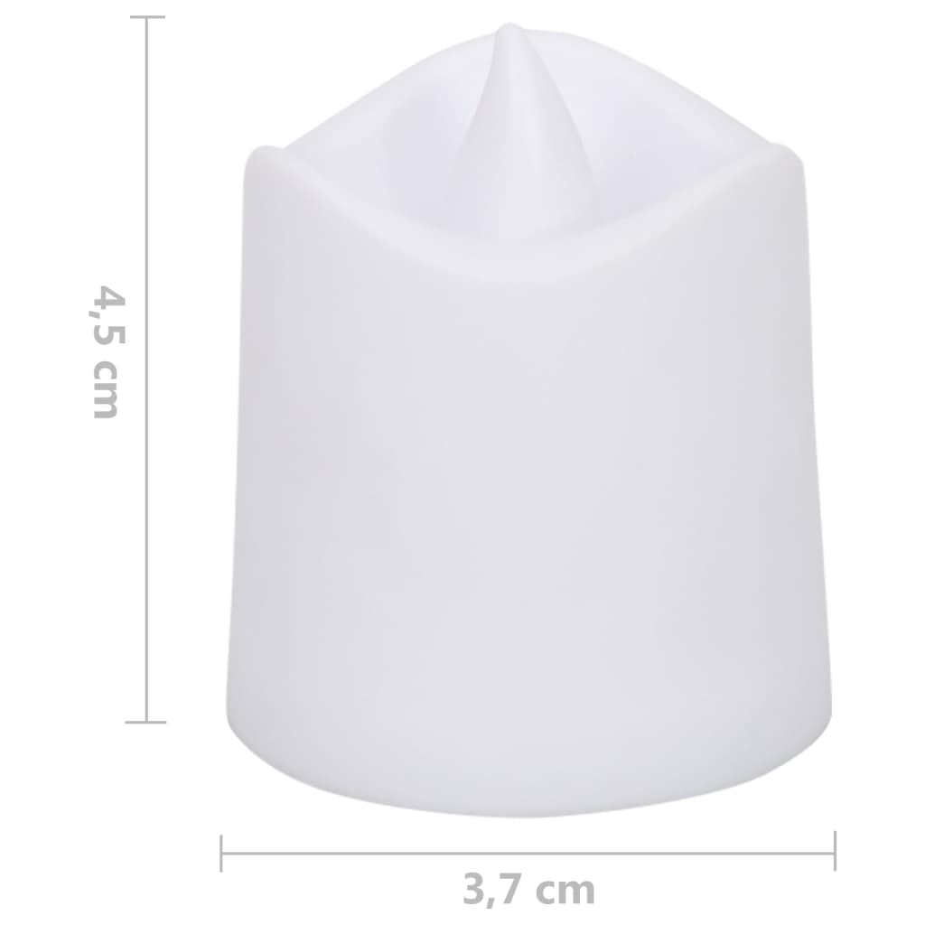 Elektrické Čajové Sviečky Bez Plameňa Led 12 Ks Teplé Biele