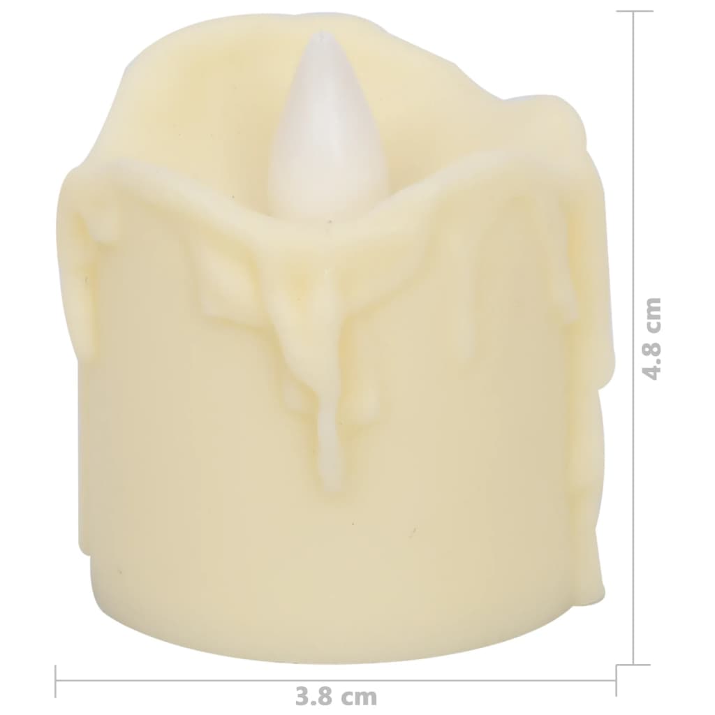 Elektrické Čajové Sviečky Bez Plameňa Led 12 Ks Teplé Biele