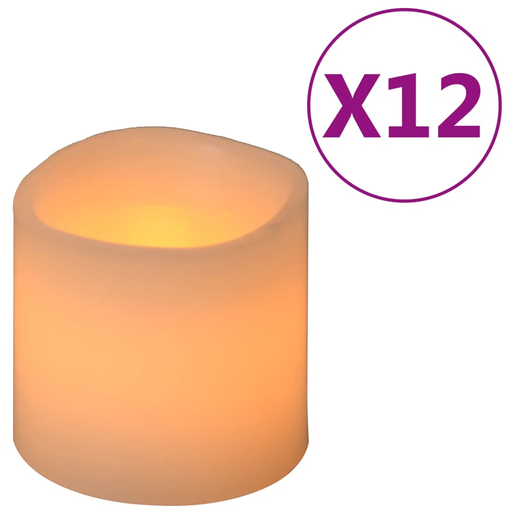 Elektrické Led Sviečky 12 Ks, Teplá Biela
