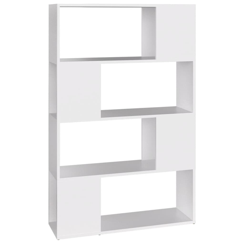 Knižnica deliaca stena biela 80x24x124,5 cm drevotrieska