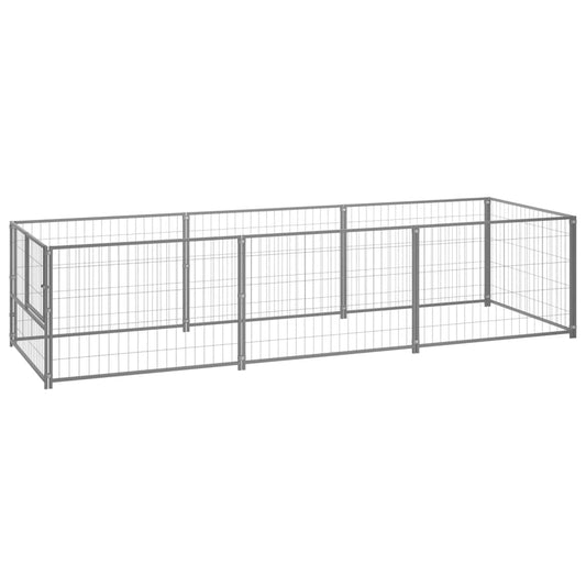 Koterec pre psy strieborný 3 m² oceľ