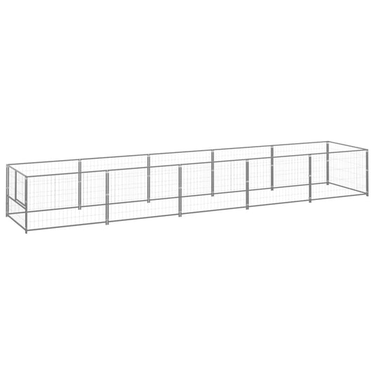 Koterec pre psy strieborný 5 m² oceľ