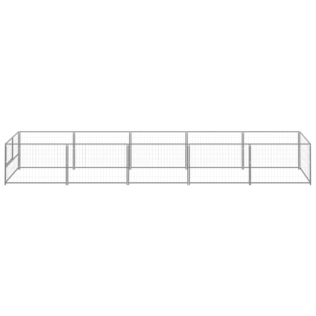 Koterec pre psy strieborný 5 m² oceľ