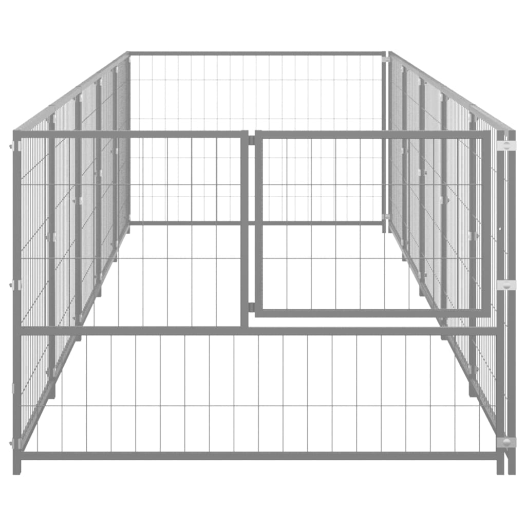 Koterec pre psy strieborný 5 m² oceľ