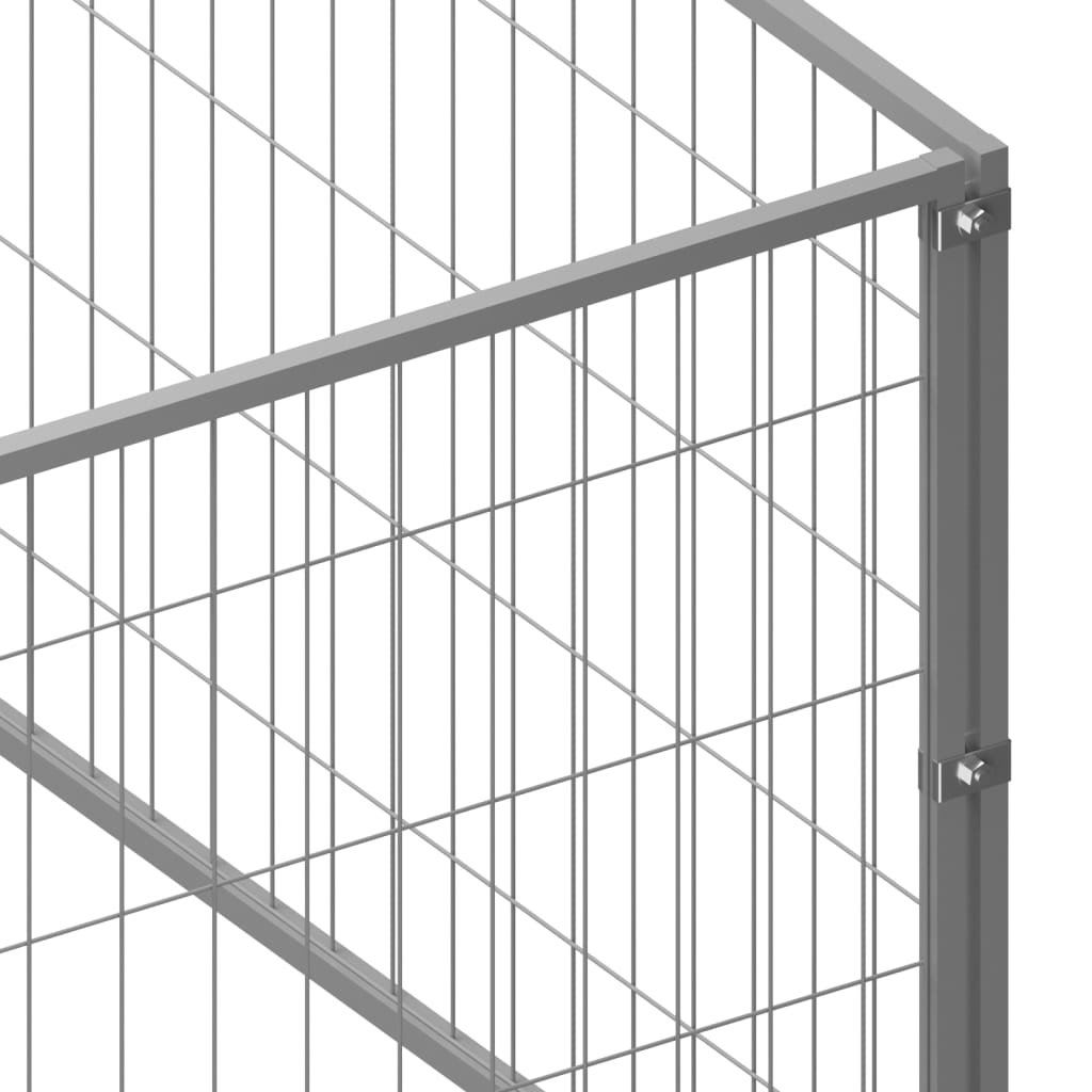 Koterec pre psy strieborný 10 m² oceľ