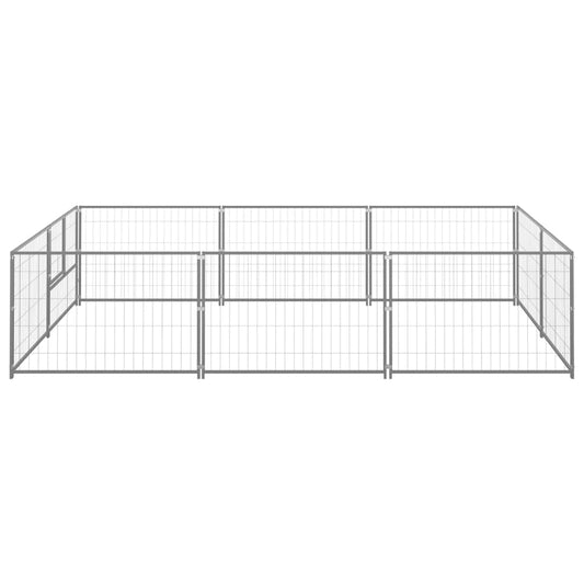 Koterec pre psy strieborný 6 m² oceľ